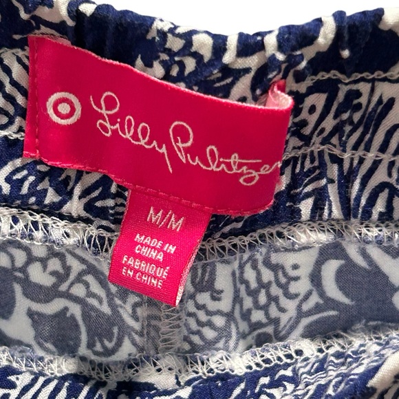 Lilly Pulitzer & Target Paisley Print Elastic Waist Slip On Shorts Size M - Picture 3 of 4